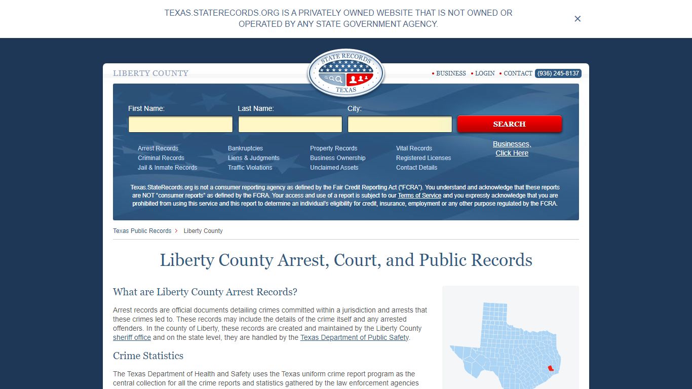 Liberty County Arrest, Court, and Public Records